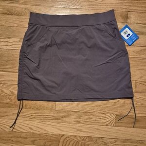 NEW Columbia Women's Large Gray All Seasons Ruched Skort Stretch